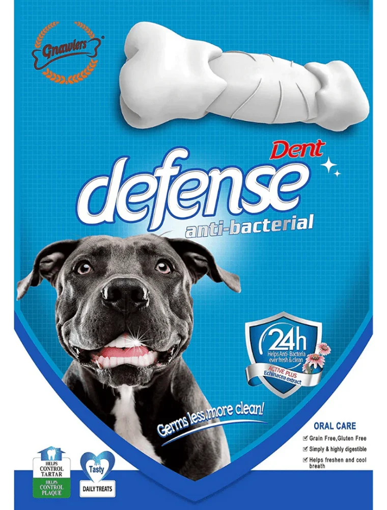 Gnawlers Defense Dent Dental Care Chew Bones For Dogs